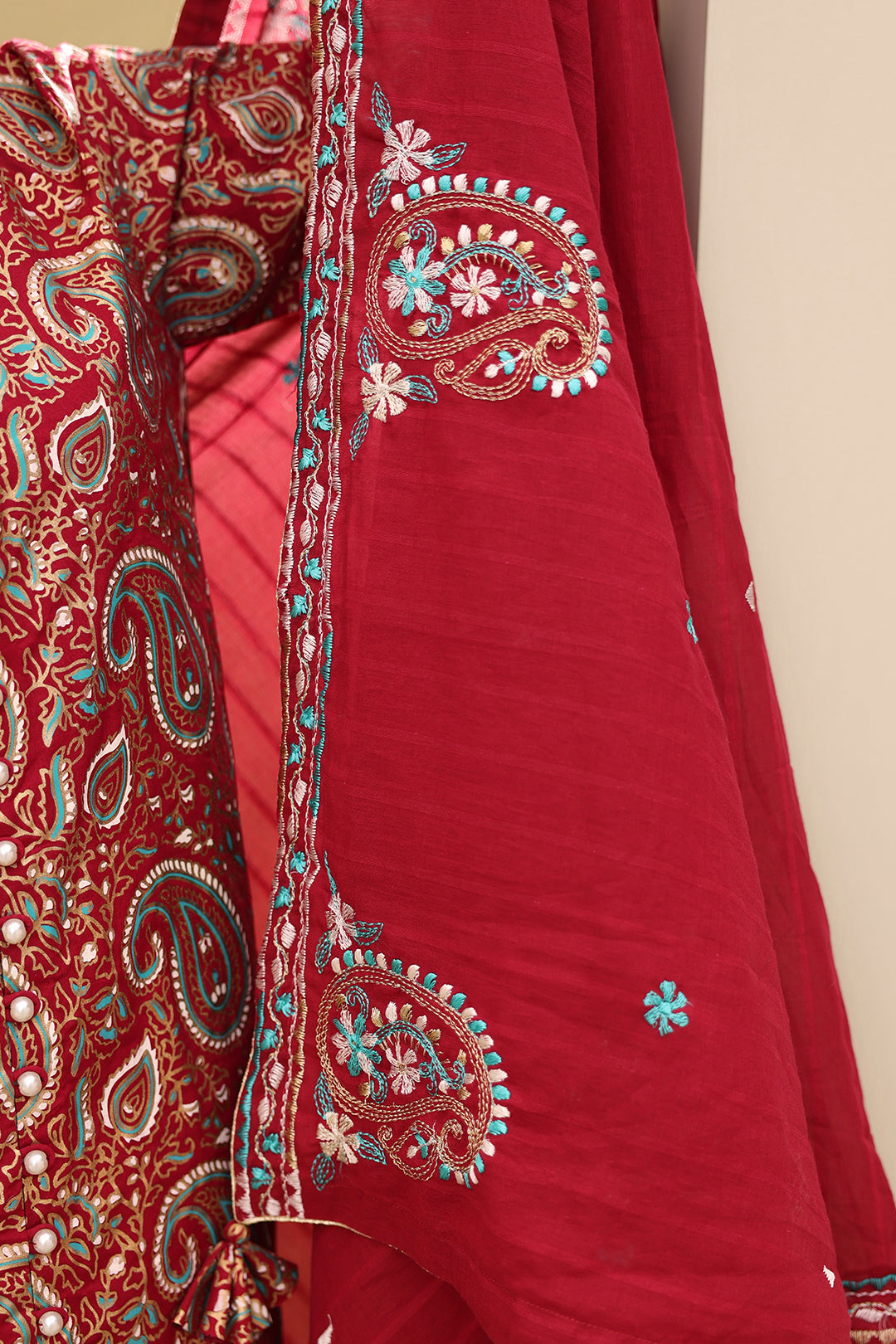 Embroidered Shirt Shalwar Dupatta - 0817