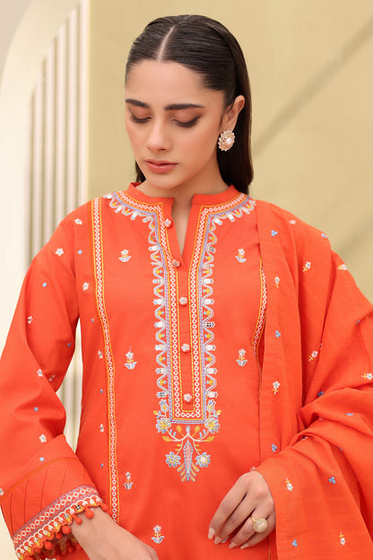 Embroidered Shirt Shalwar Dupatta - 0818