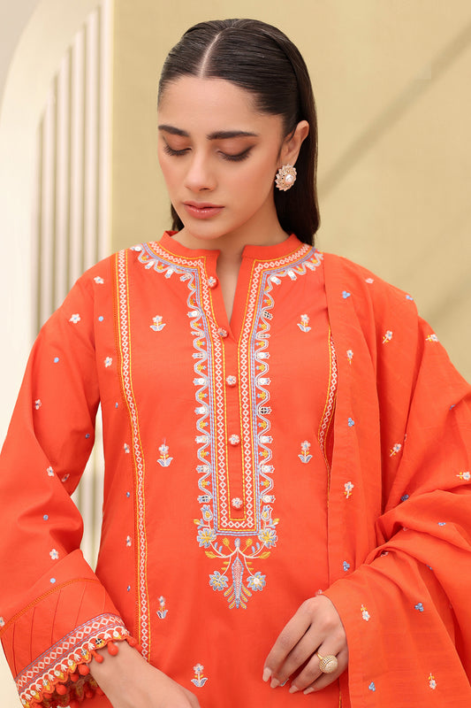 Embroidered Shirt Shalwar Dupatta - 0818