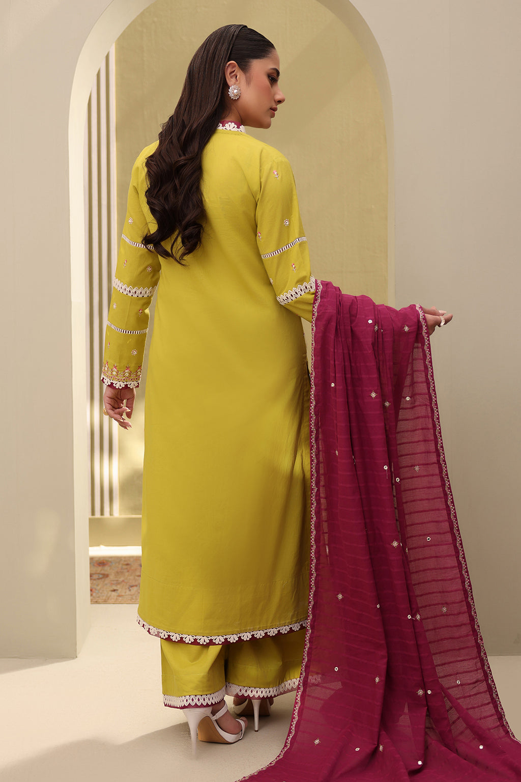 Embroidered Shirt Shalwar Dupatta - 0819