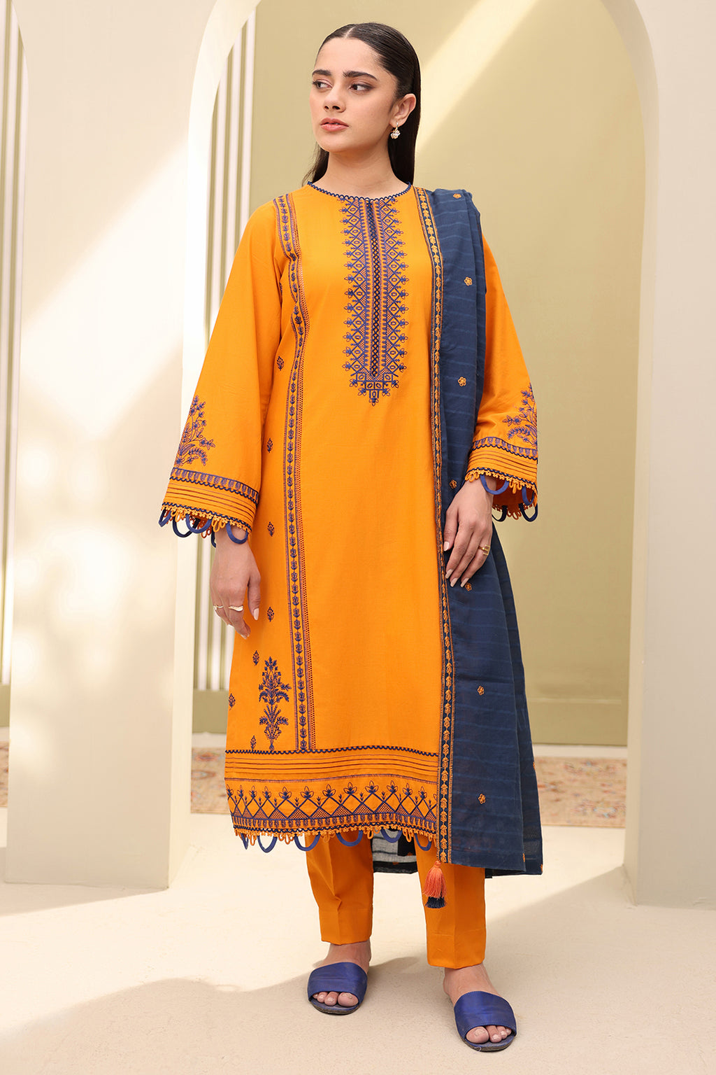 Embroidered Shirt Shalwar Dupatta - 0820