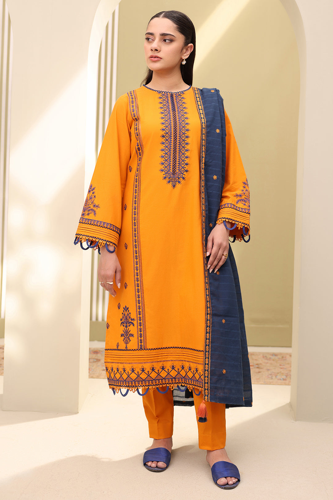 Embroidered Shirt Shalwar Dupatta - 0820