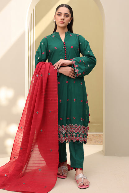 Embroidered Shirt Shalwar Dupatta - 0821
