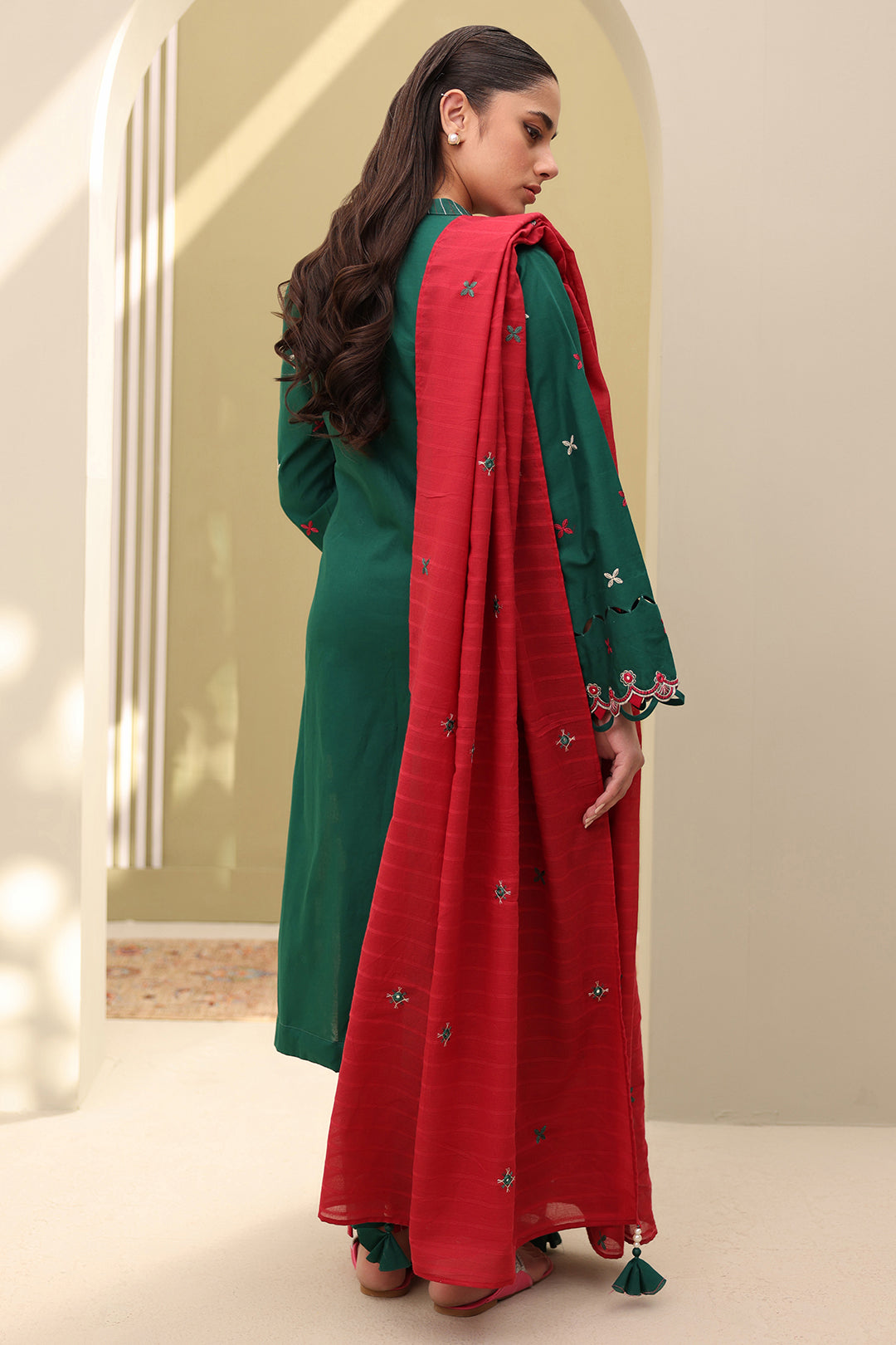 Embroidered Shirt Shalwar Dupatta - 0821