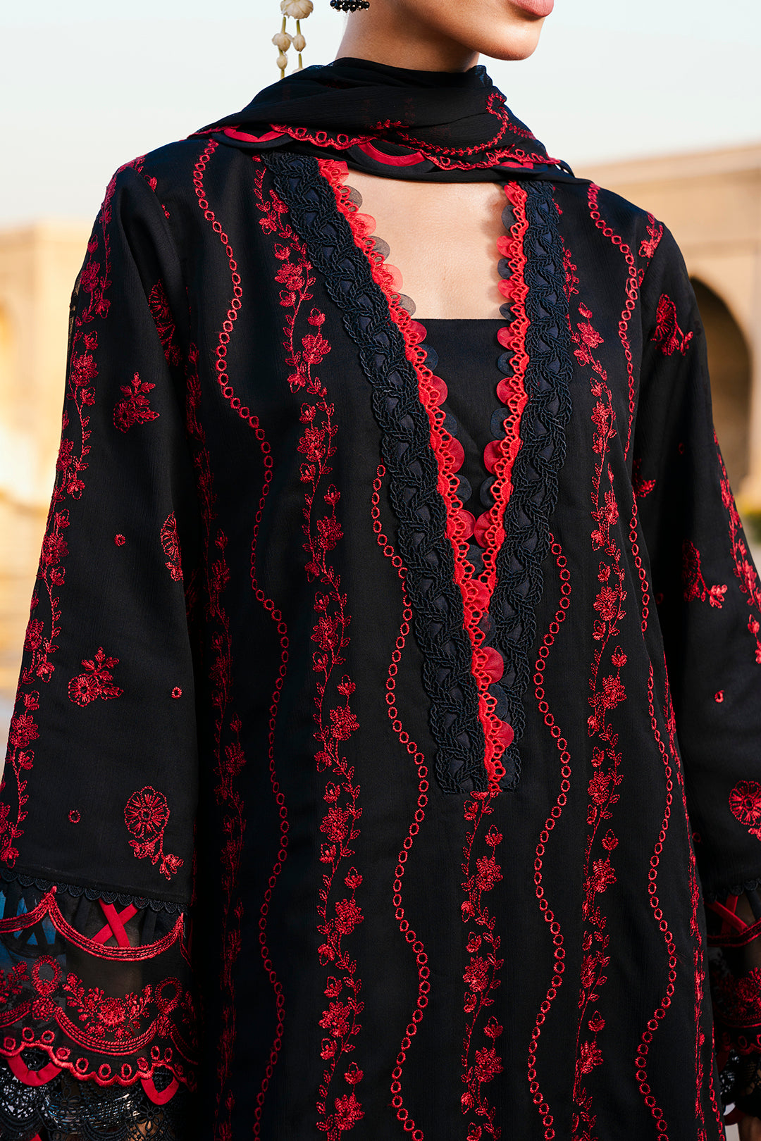 Embroidered Shirt Shalwar Dupatta - 0822