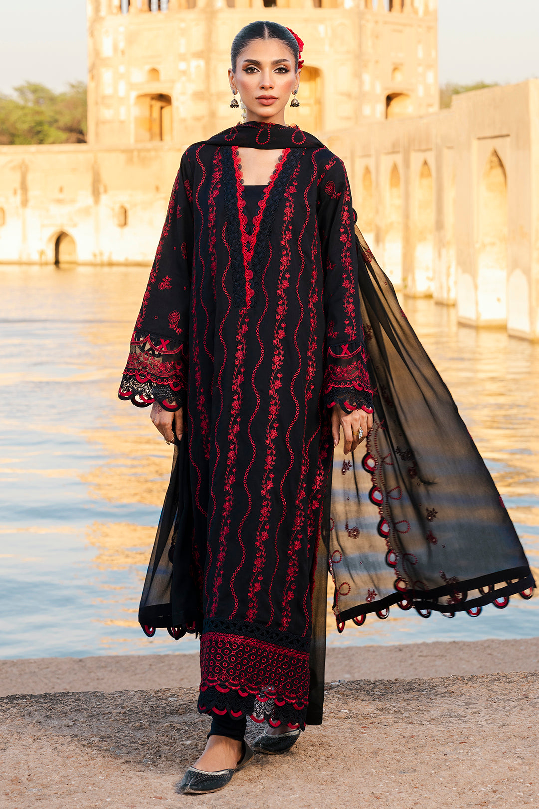 Embroidered Shirt Shalwar Dupatta - 0822