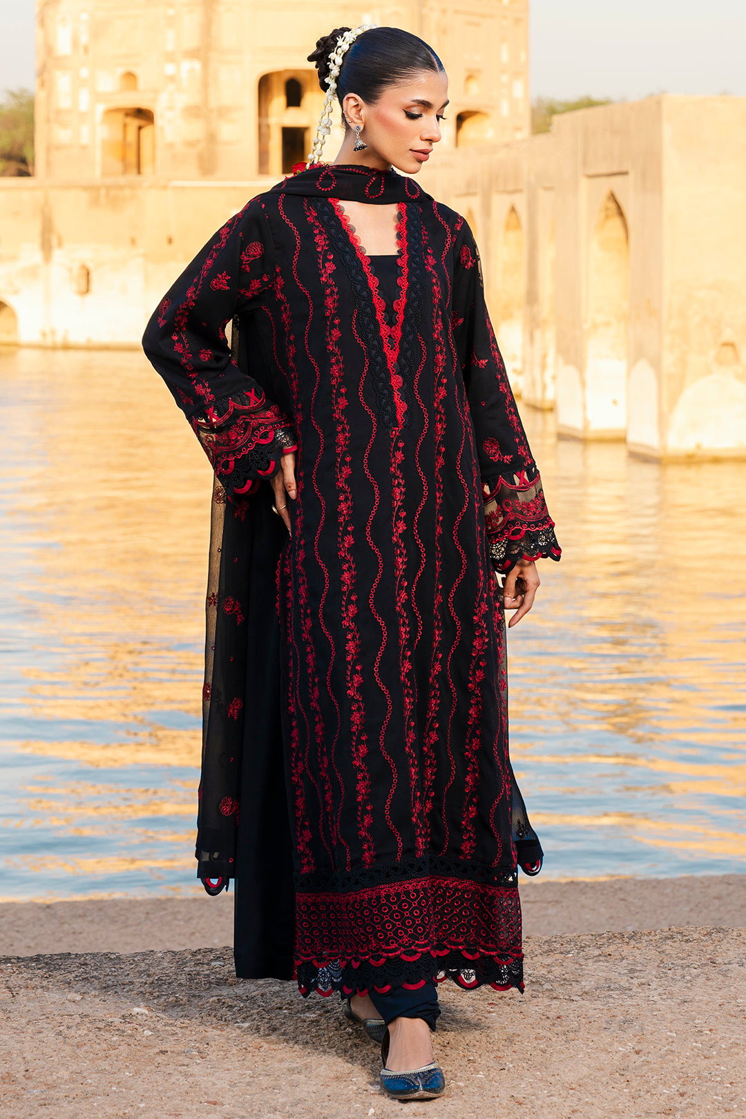 Embroidered Shirt Shalwar Dupatta - 0822