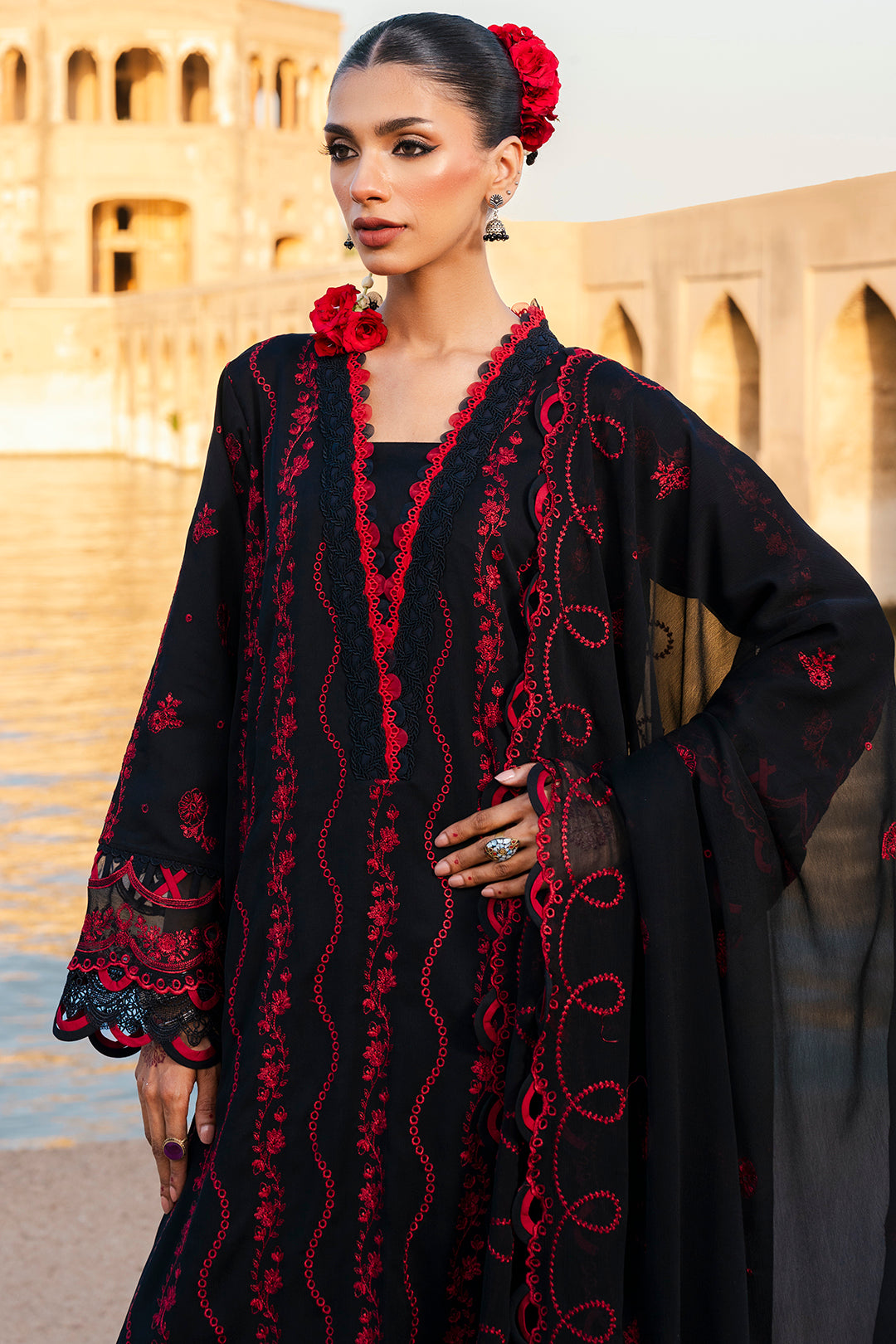 Embroidered Shirt Shalwar Dupatta - 0822