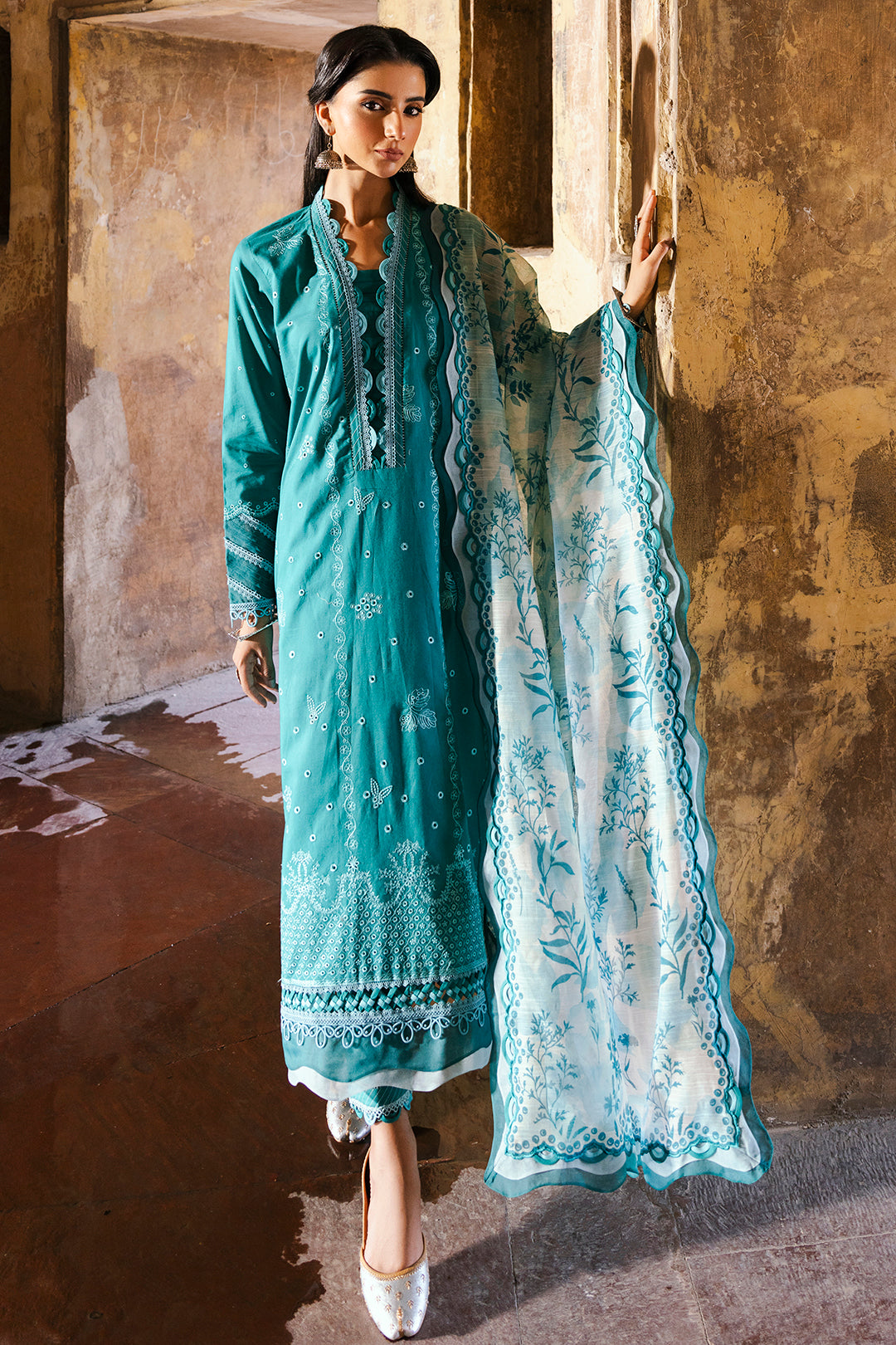 Embroidered Shirt Shalwar Dupatta - 0823
