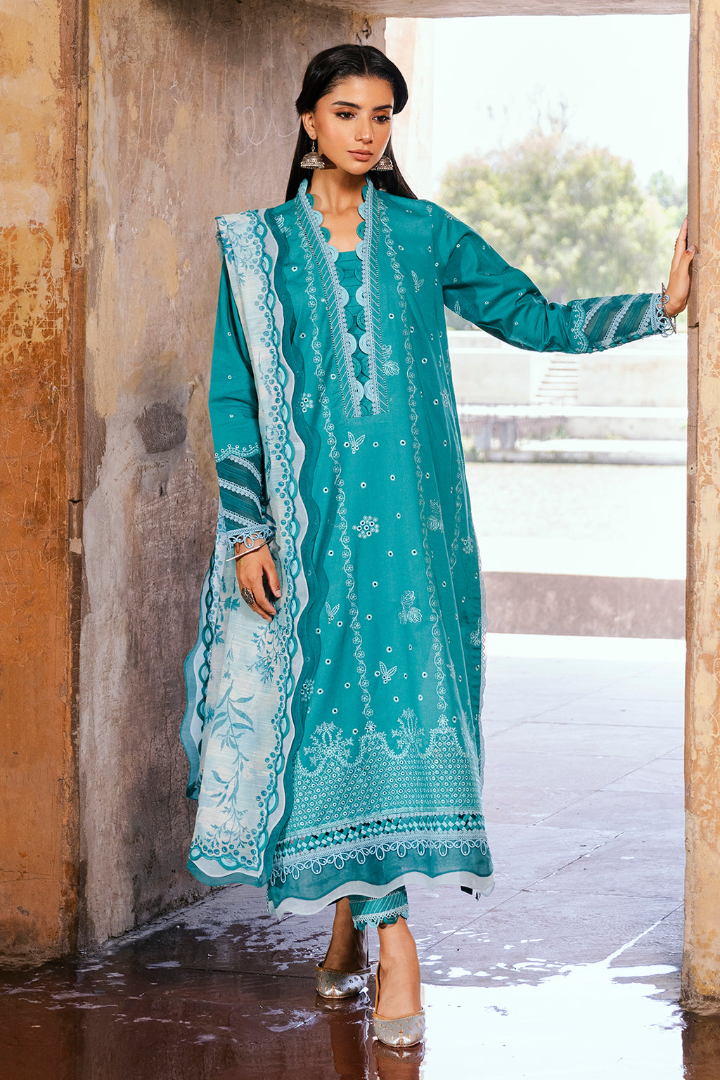 Embroidered Shirt Shalwar Dupatta - 0823