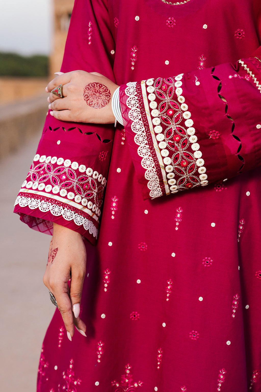 Embroidered Shirt Shalwar Dupatta - 0824