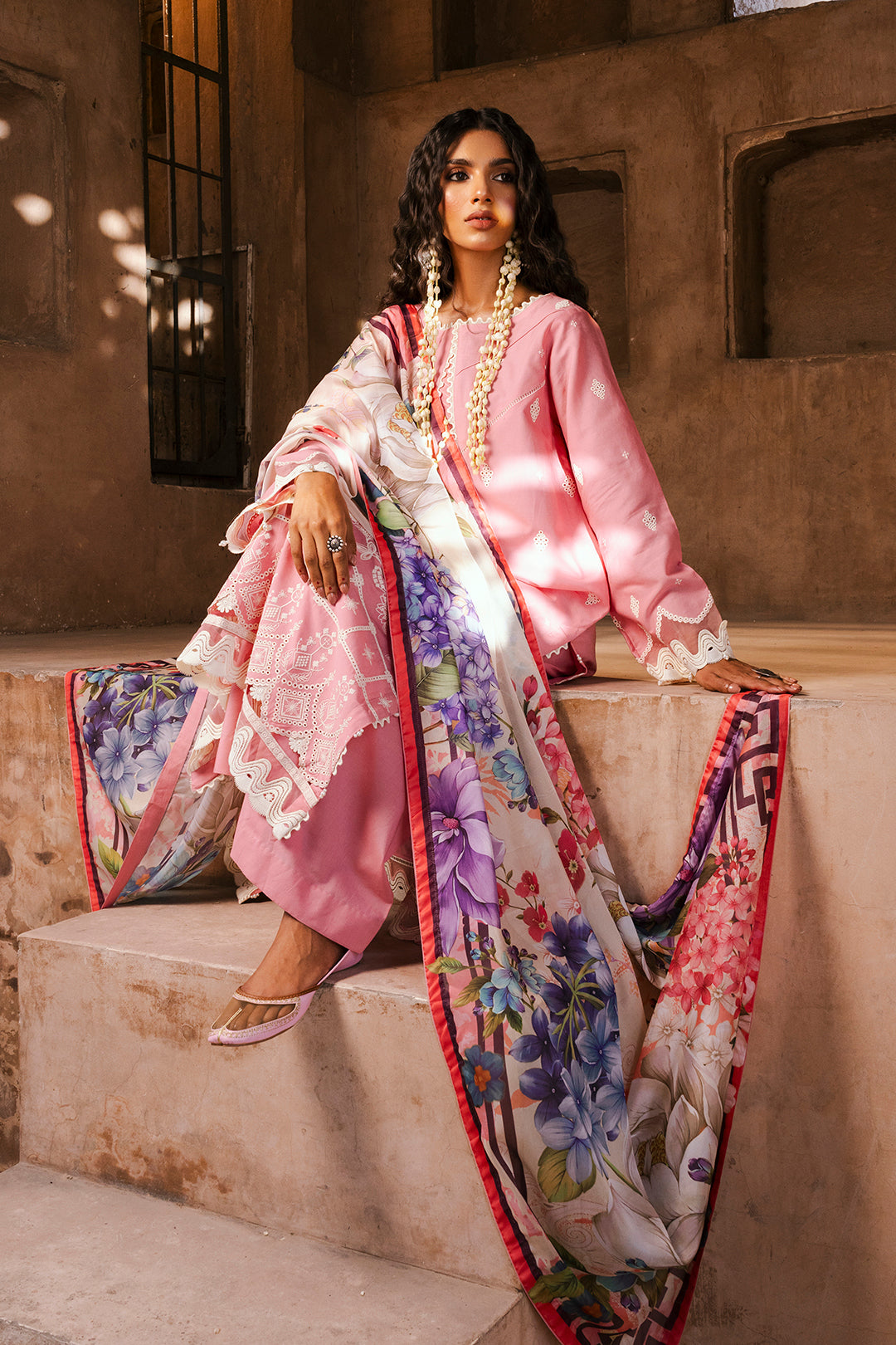 Embroidered Shirt Shalwar Dupatta - 0825