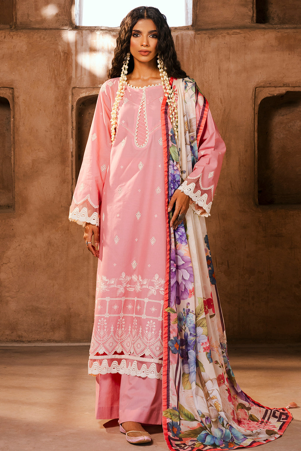 Embroidered Shirt Shalwar Dupatta - 0825