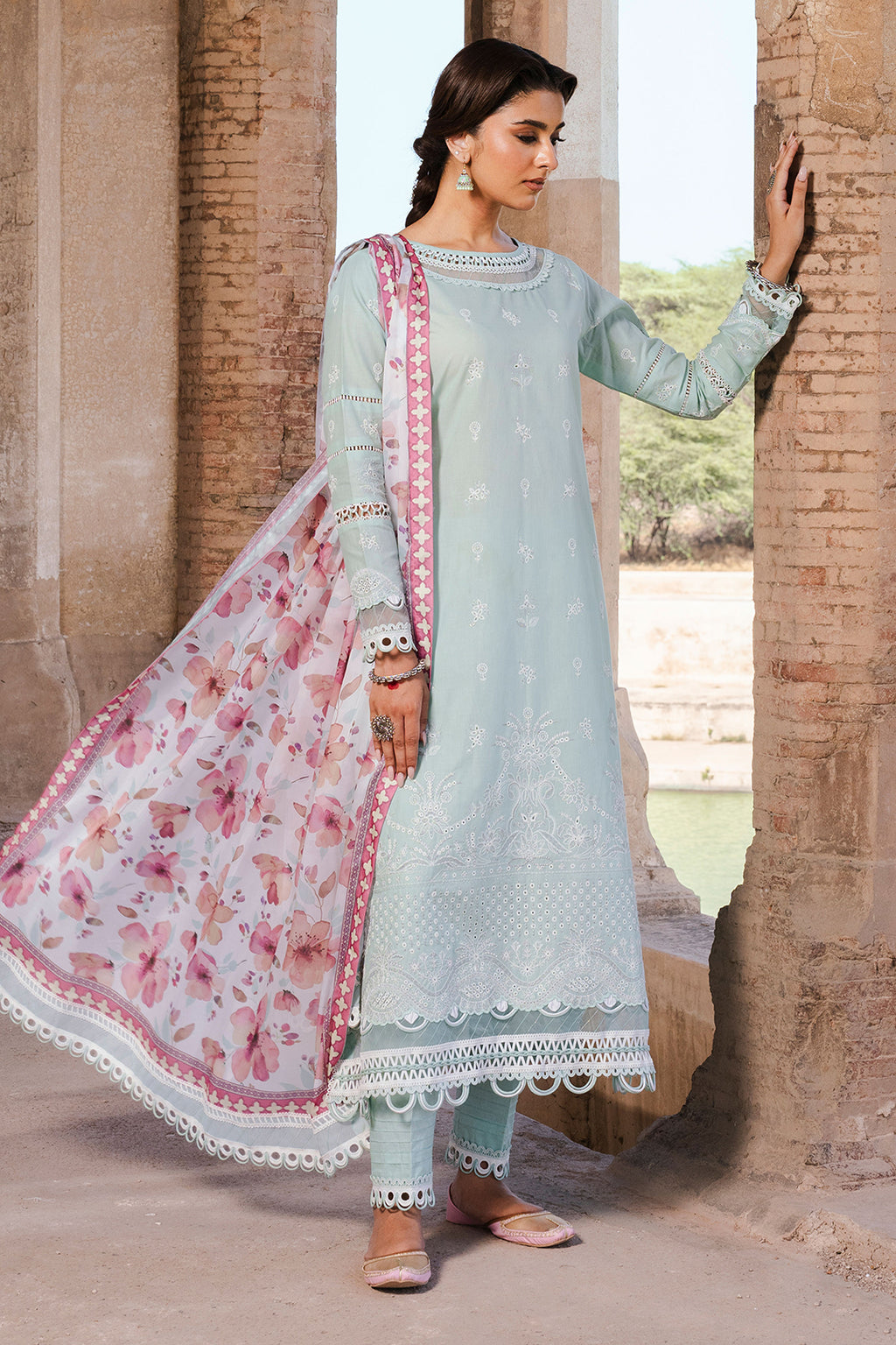 Embroidered Shirt Shalwar Dupatta - 0826