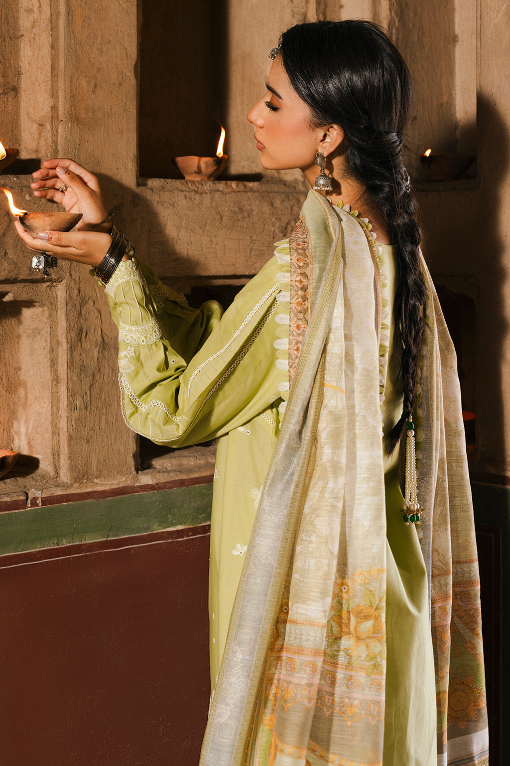 Embroidered Shirt Shalwar Dupatta - 0828