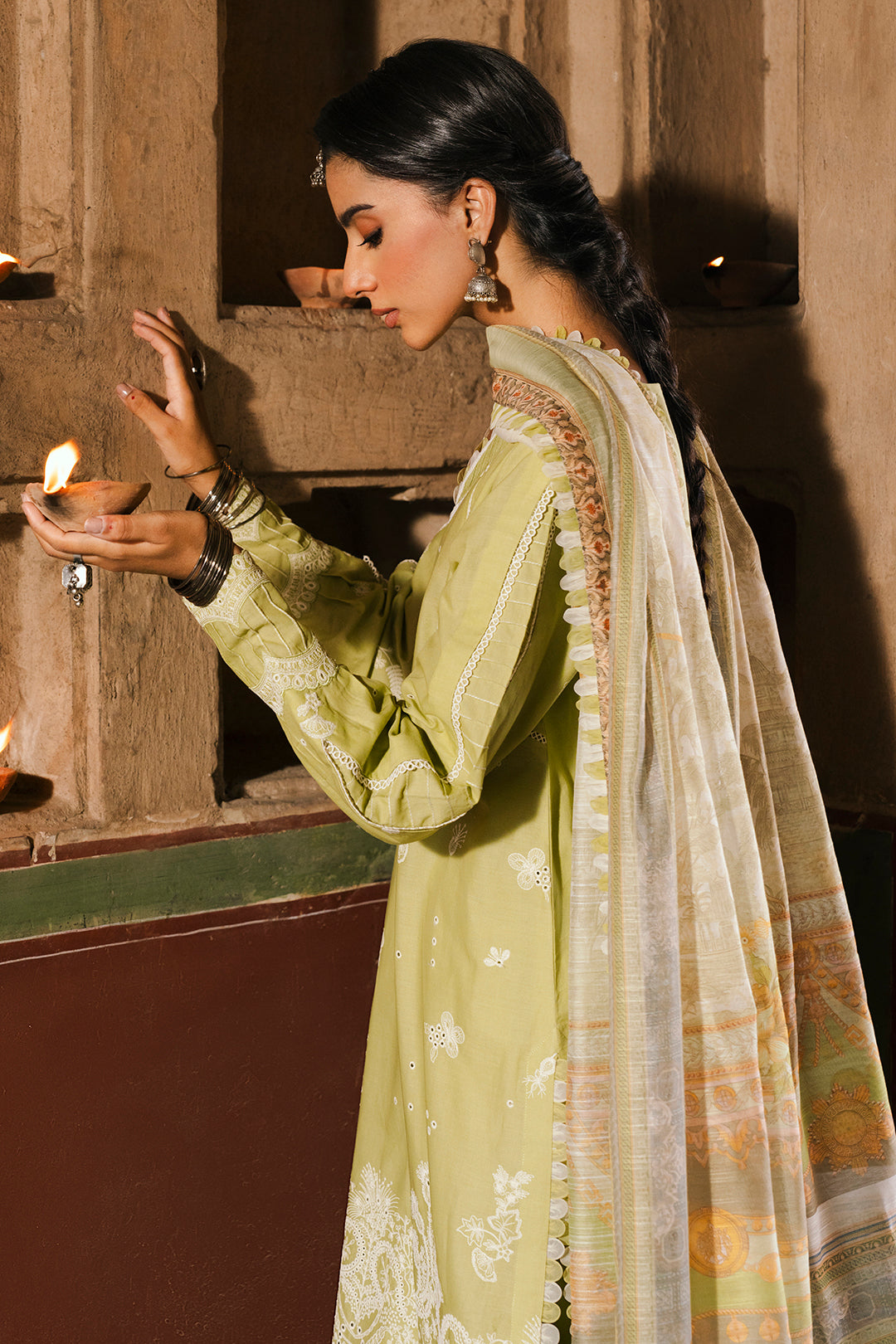 Embroidered Shirt Shalwar Dupatta - 0828