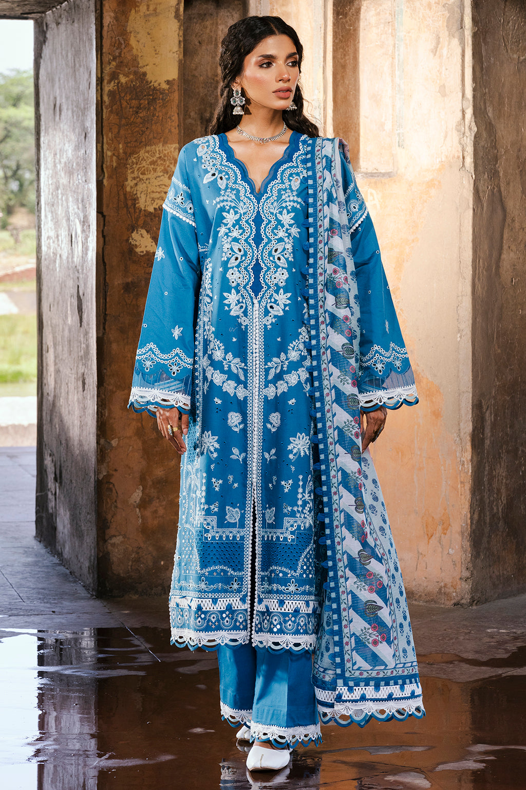 Embroidered Shirt Shalwar Dupatta - 0832