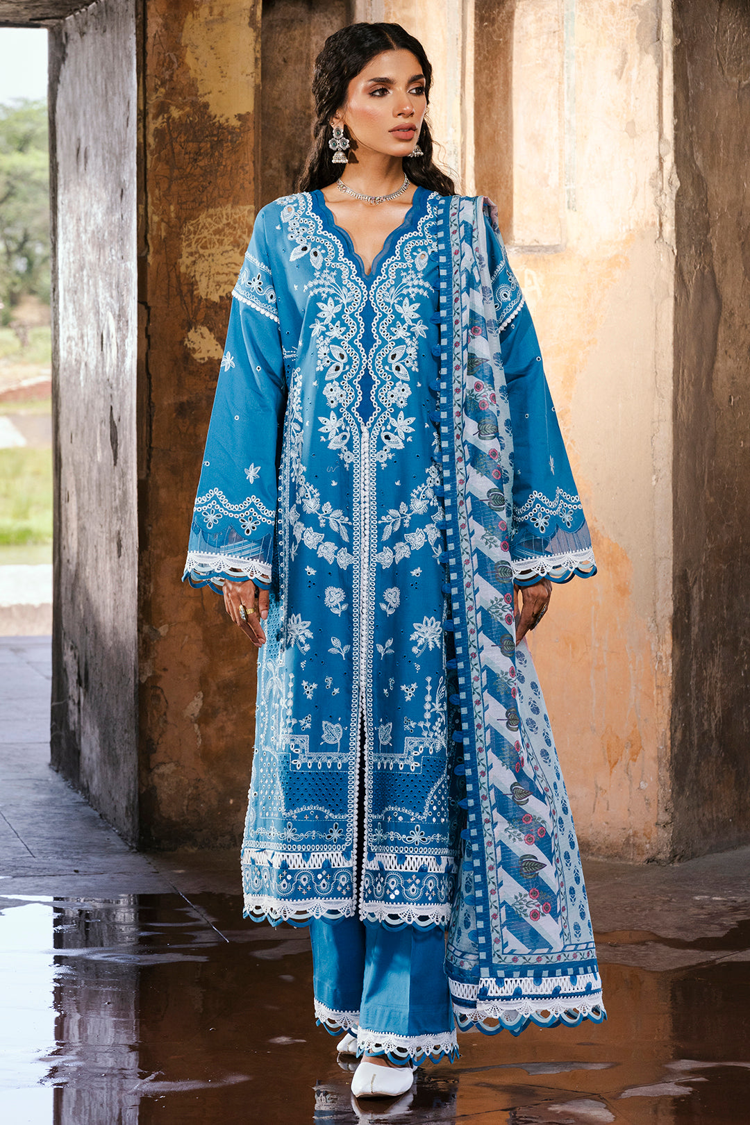 Embroidered Shirt Shalwar Dupatta - 0832