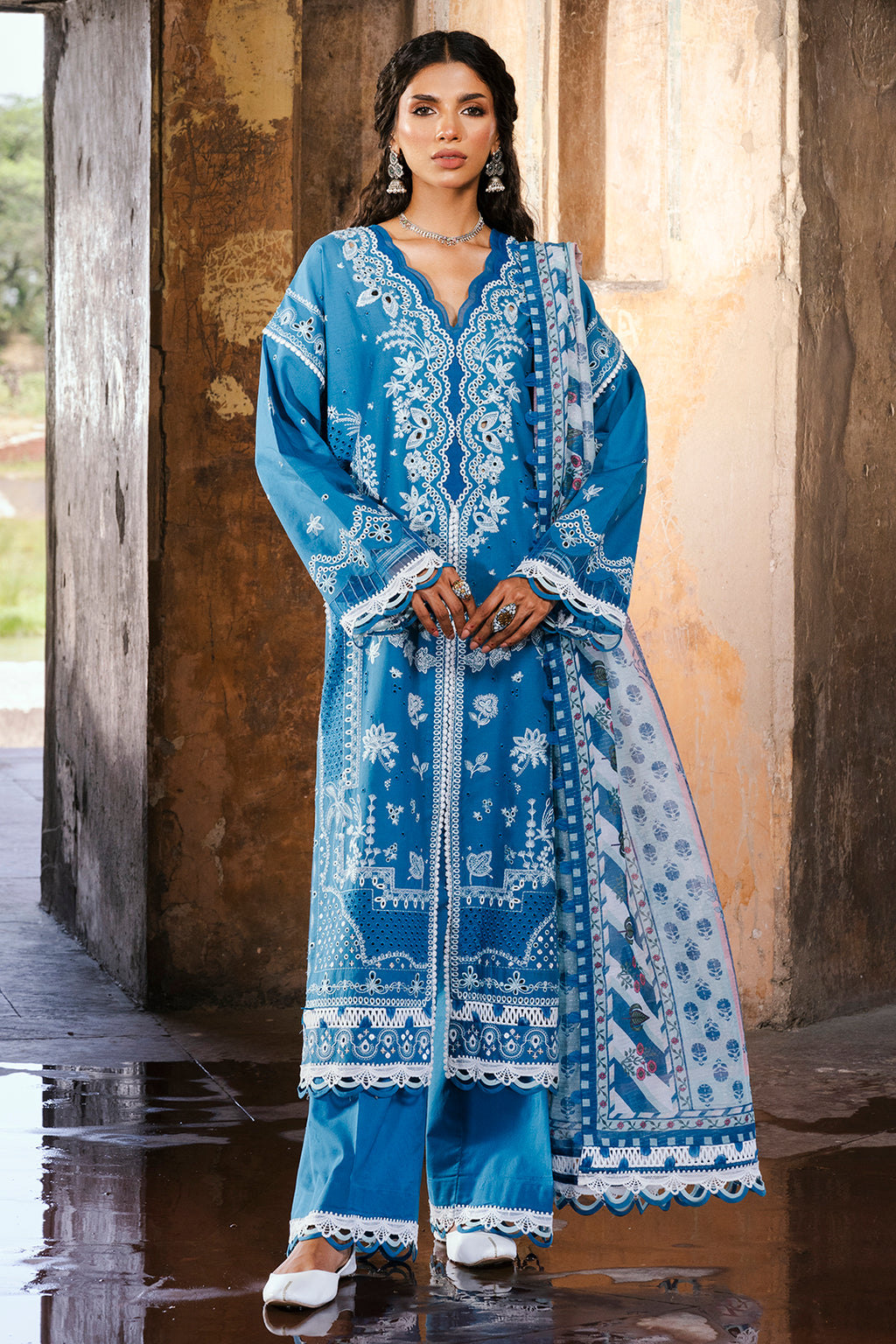Embroidered Shirt Shalwar Dupatta - 0832