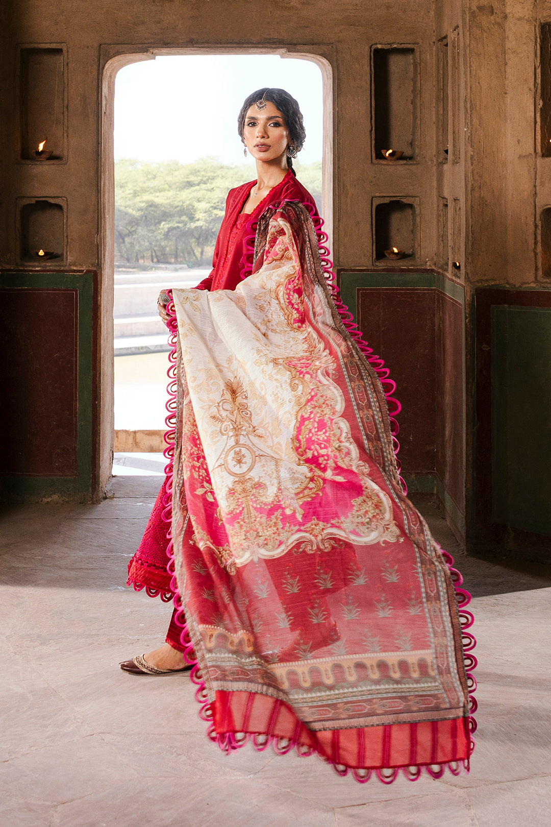 Embroidered Shirt Shalwar Dupatta - 0835