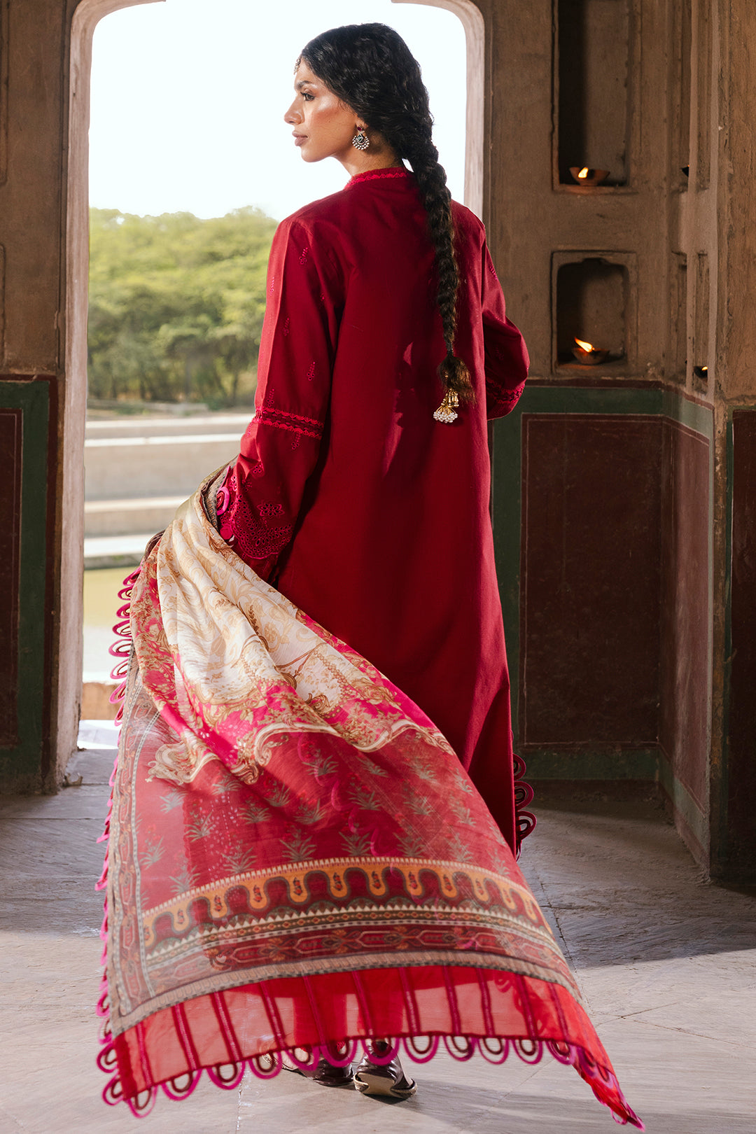 Embroidered Shirt Shalwar Dupatta - 0835