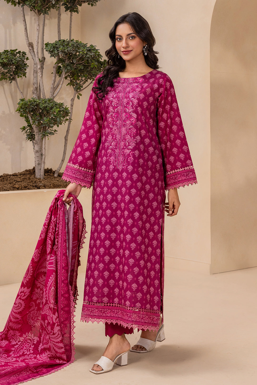 Embroidered Shirt Dupatta - 0407
