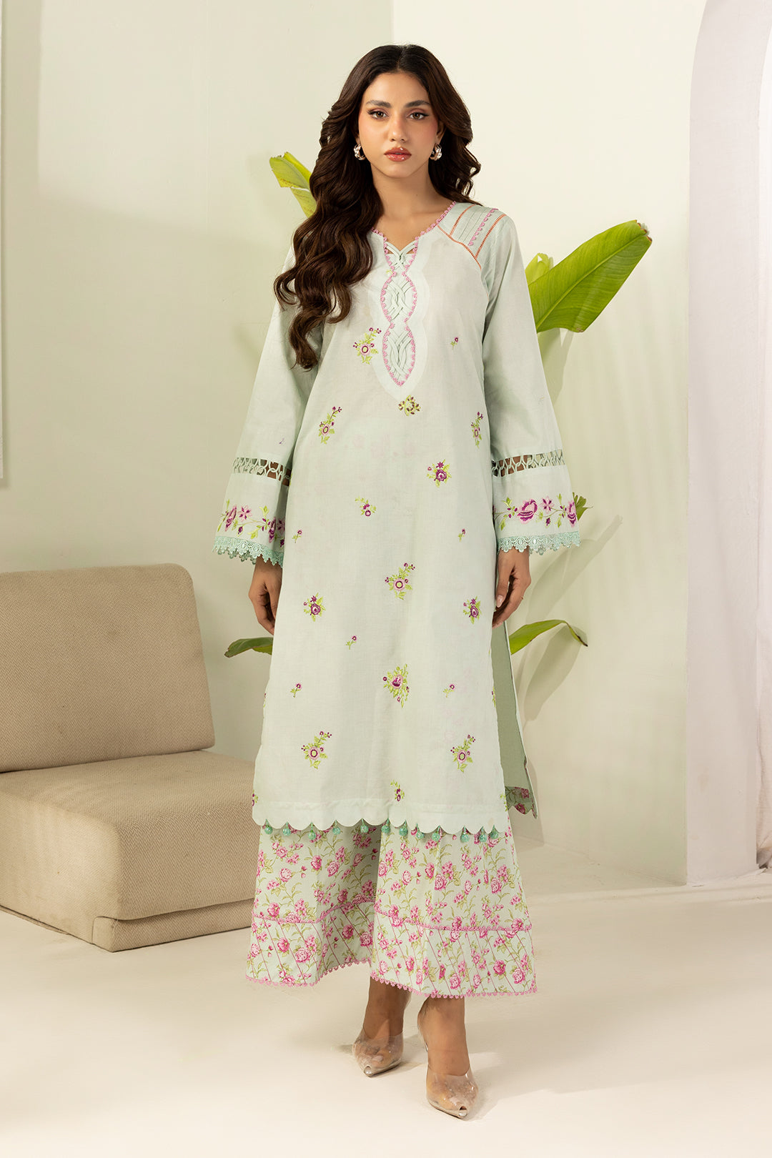 Embroidered Shirt Shalwar - 0410
