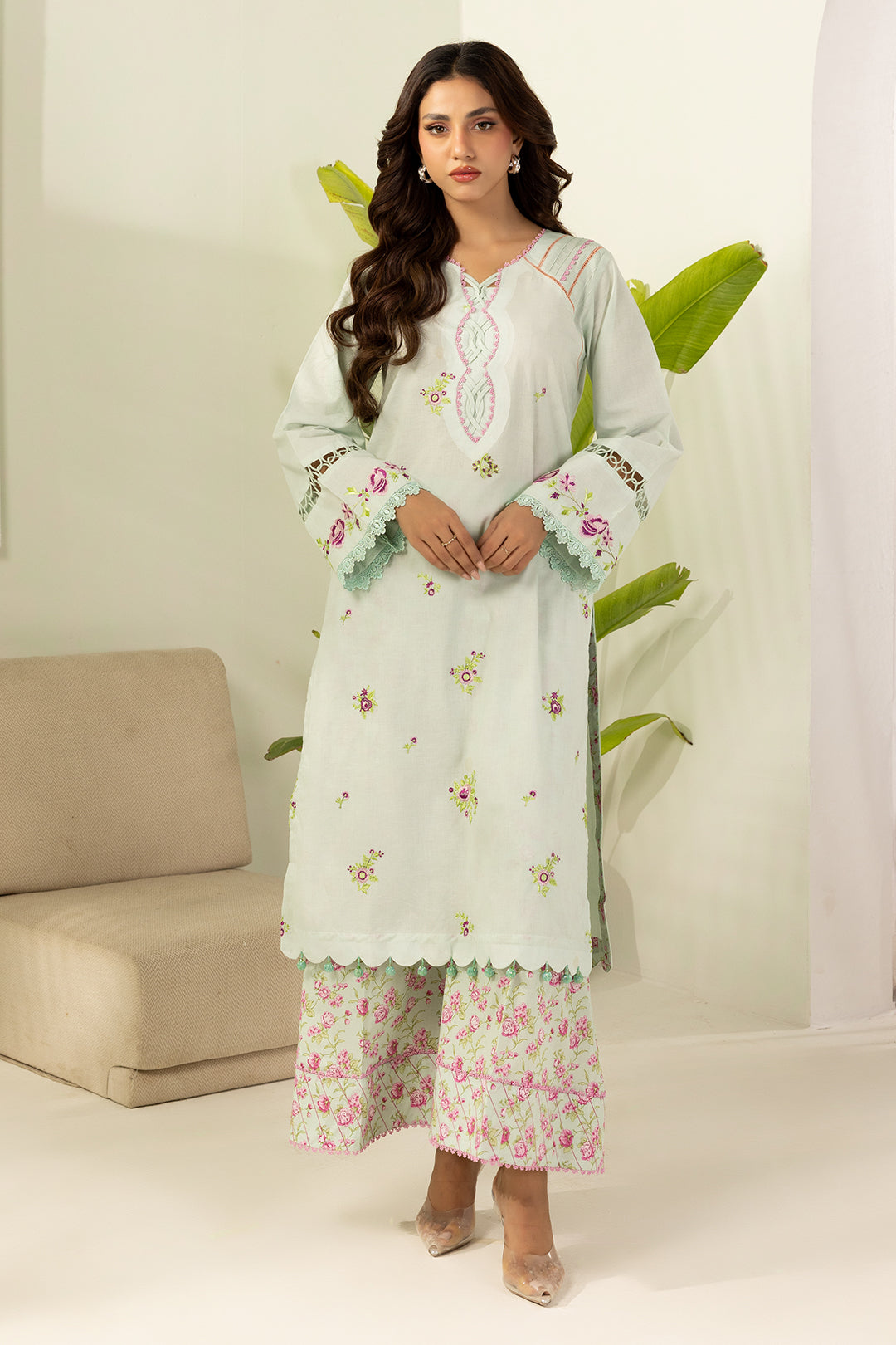 Embroidered Shirt Shalwar - 0410