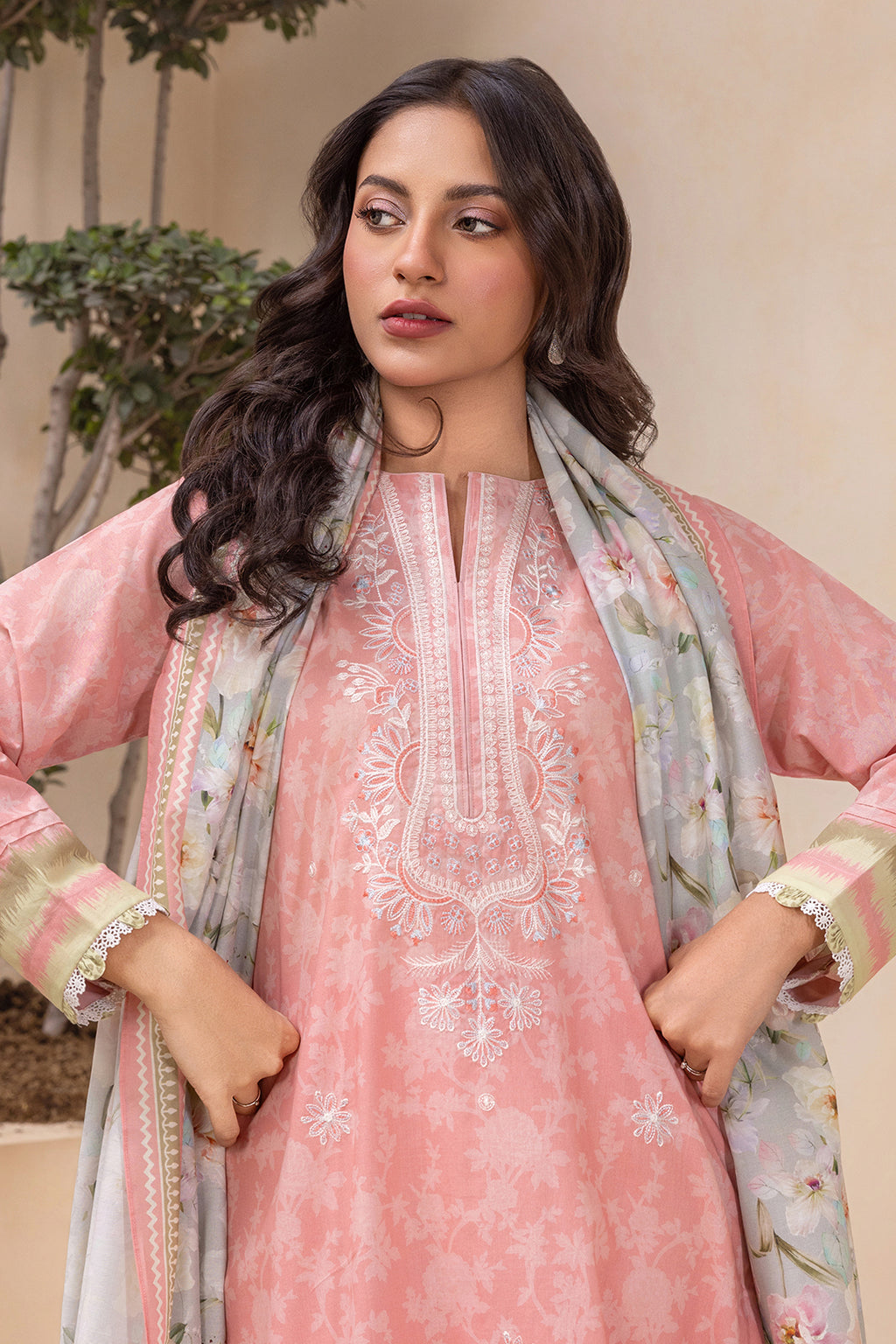 Embroidered Shirt Dupatta - 0411