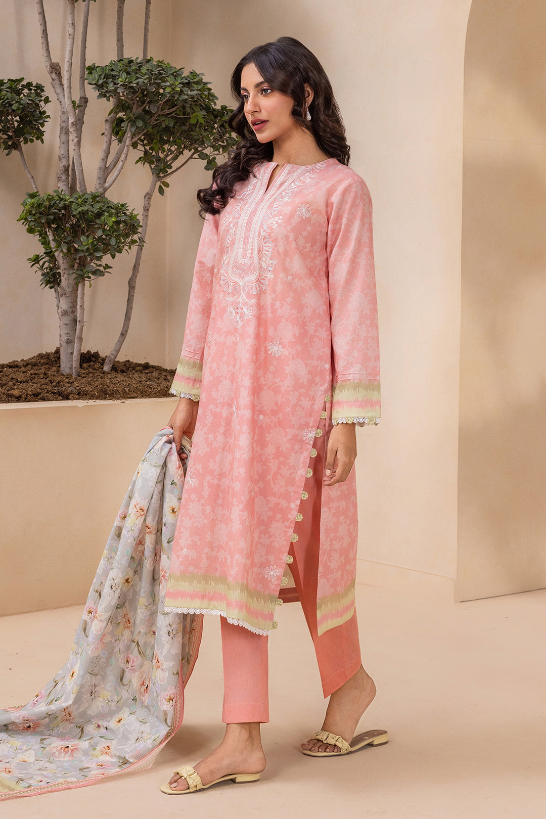 Embroidered Shirt Dupatta - 0411