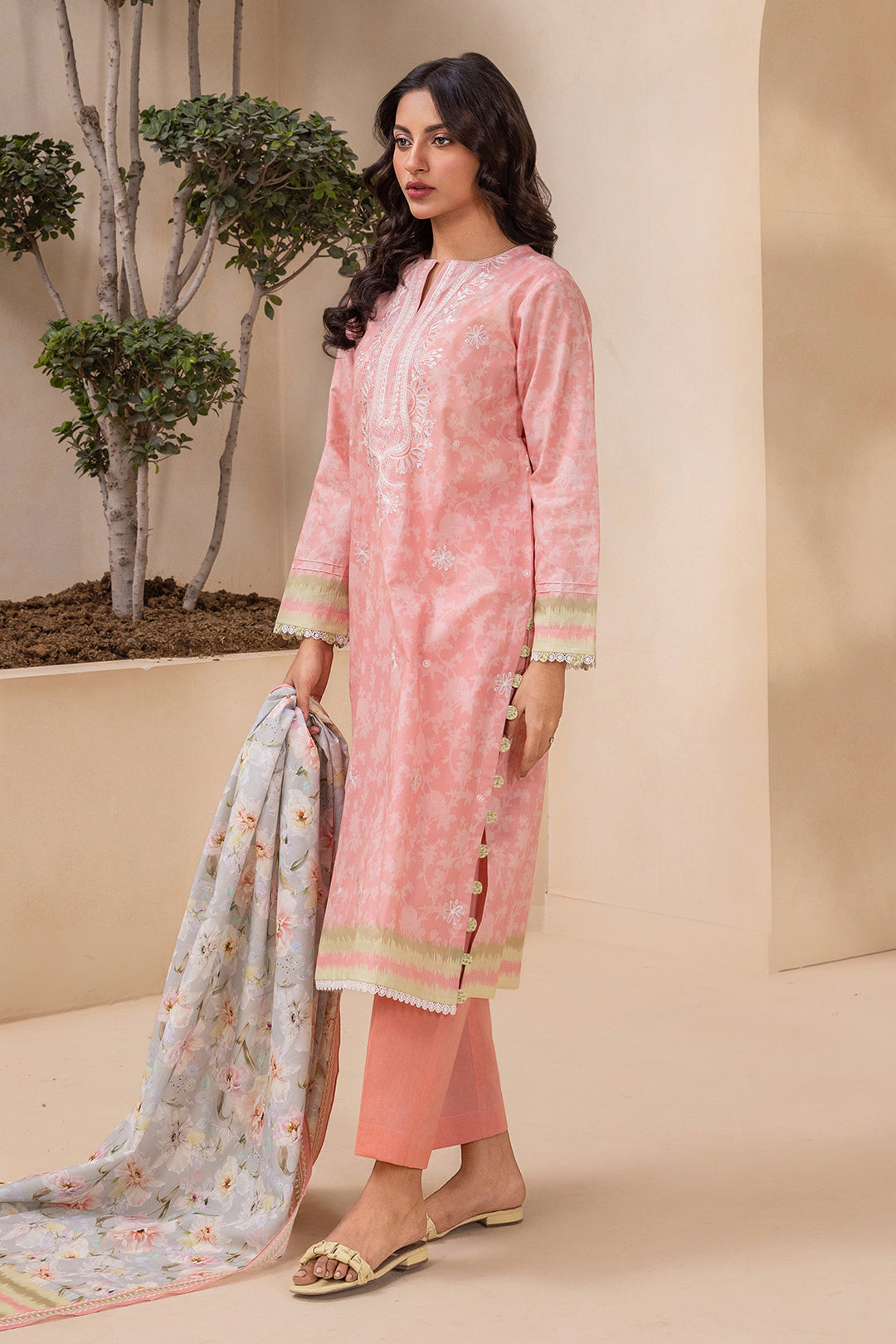 Embroidered Shirt Dupatta - 0411