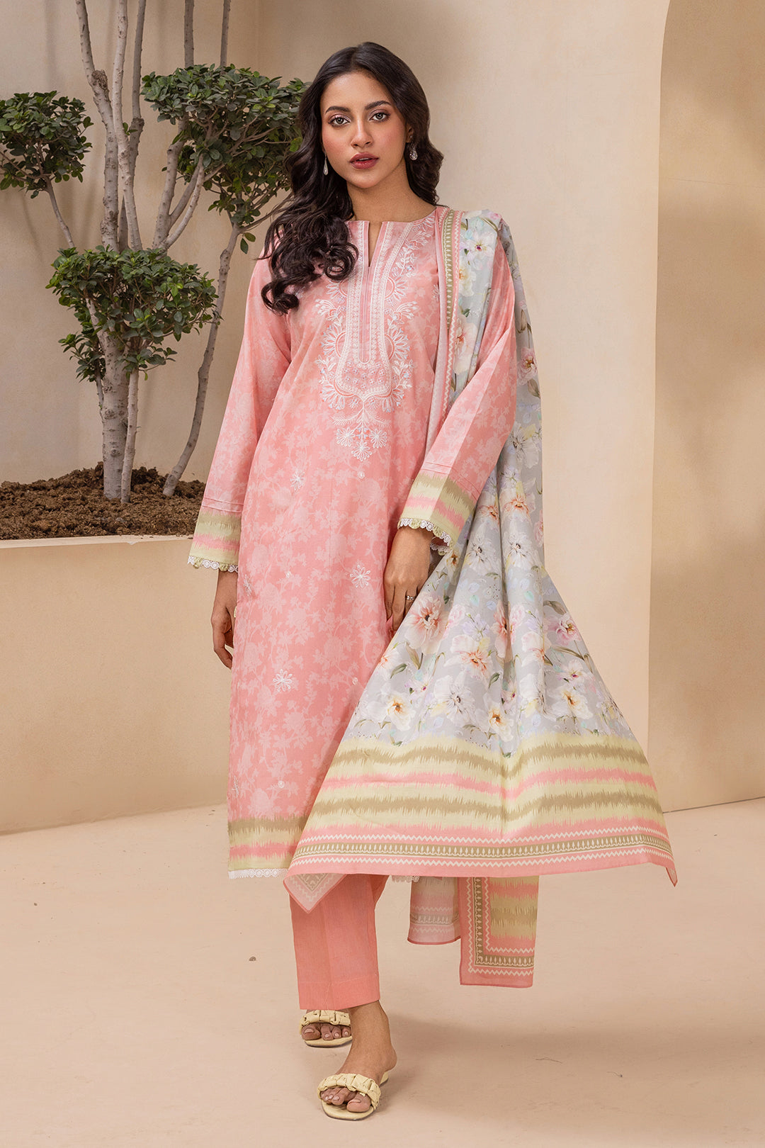 Embroidered Shirt Dupatta - 0411