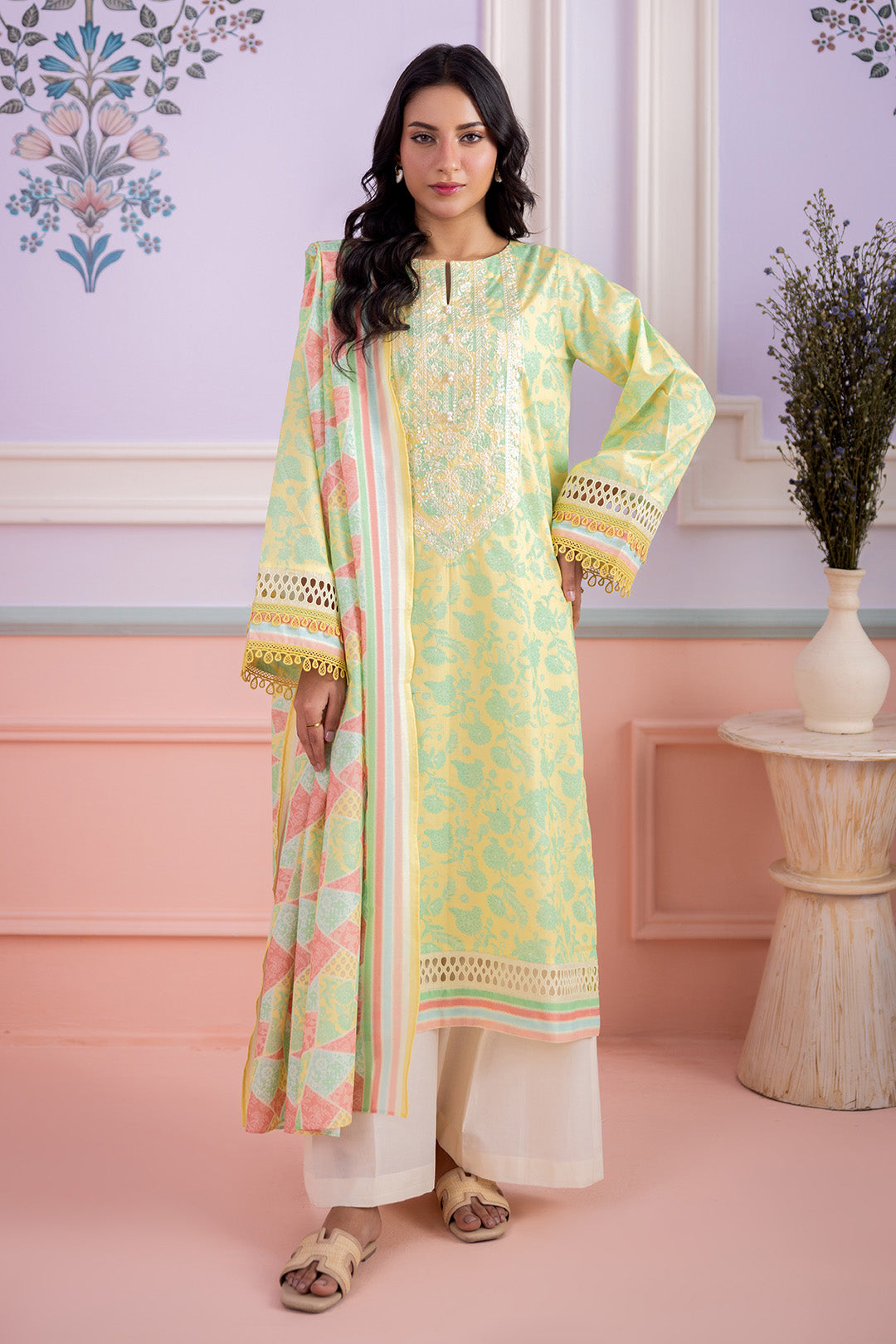 Embroidered Shirt Dupatta - 0468