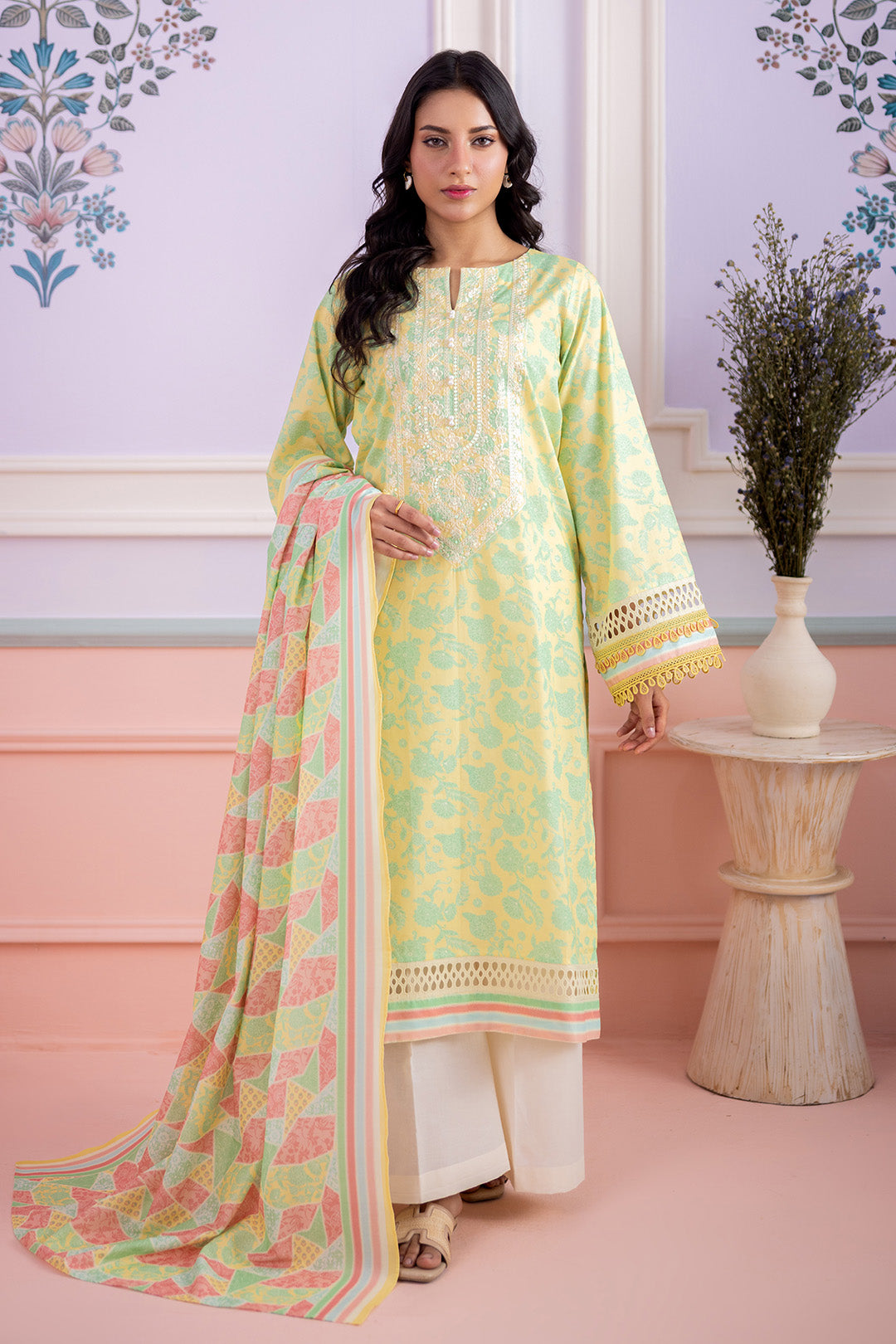 Embroidered Shirt Dupatta - 0468
