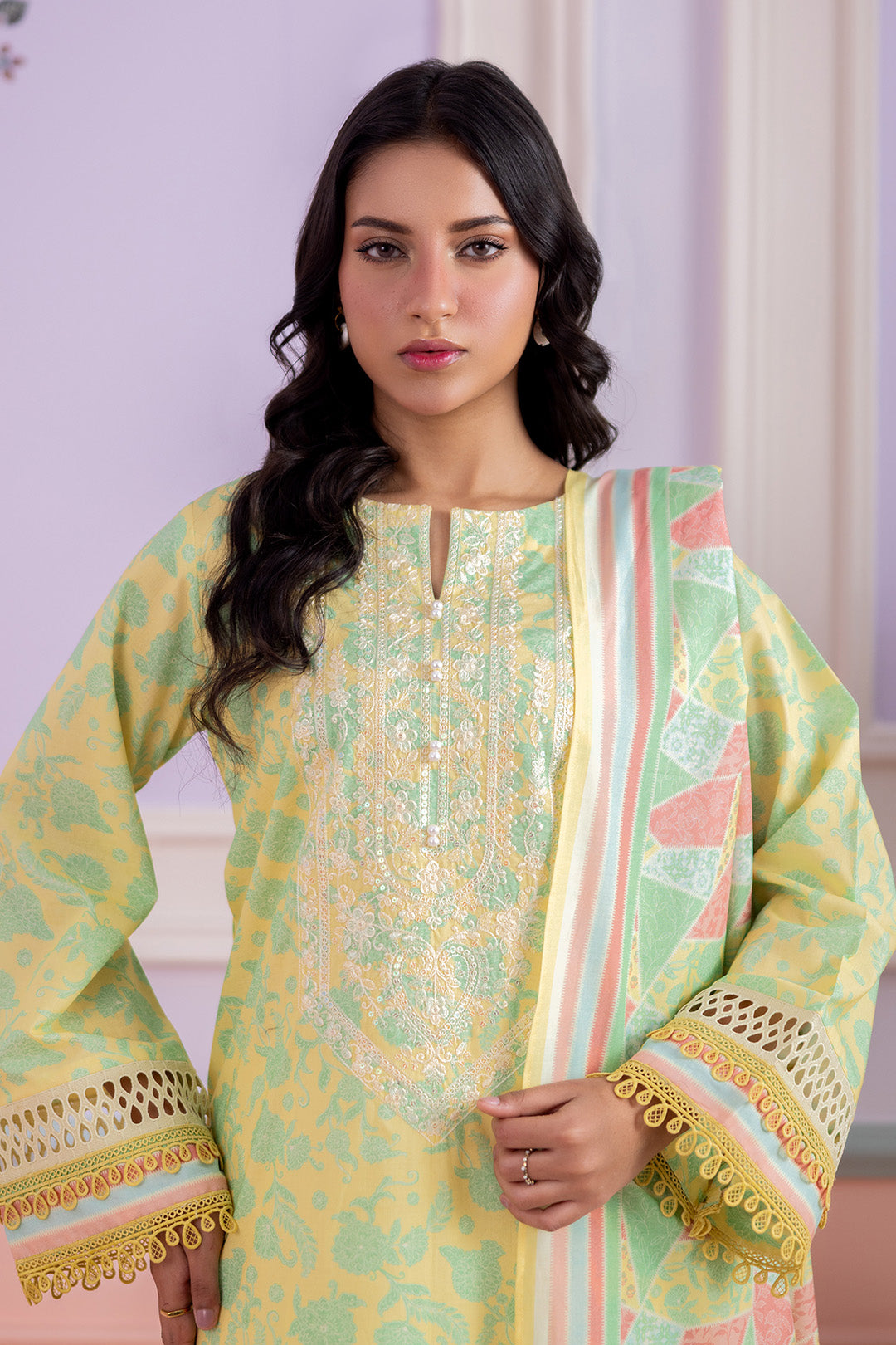 Embroidered Shirt Dupatta - 0468