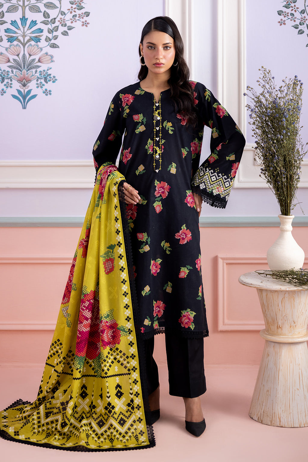 Embroidered Shirt Dupatta - 0599