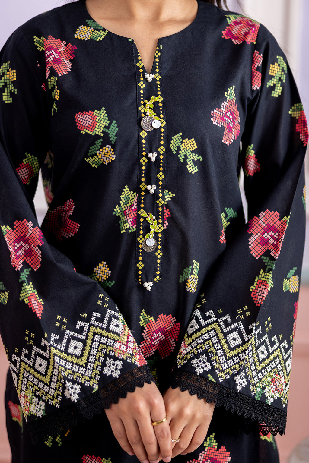 Embroidered Shirt Dupatta - 0599