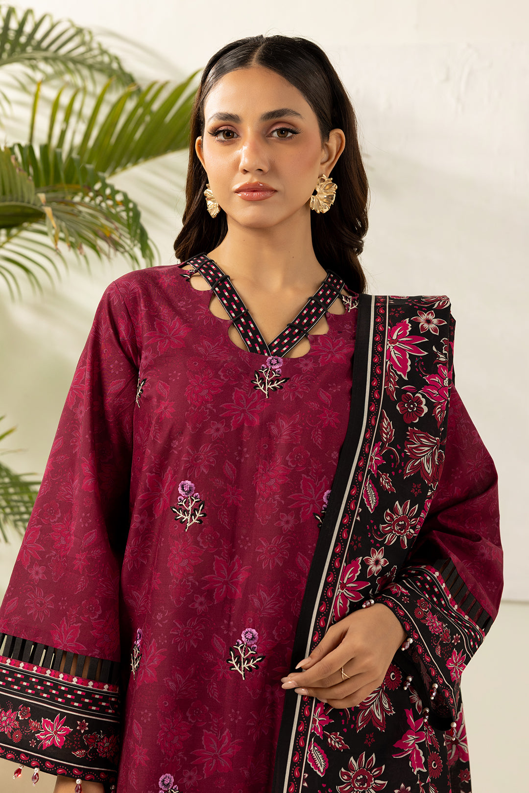 Embroidered Shirt Dupatta - 0600