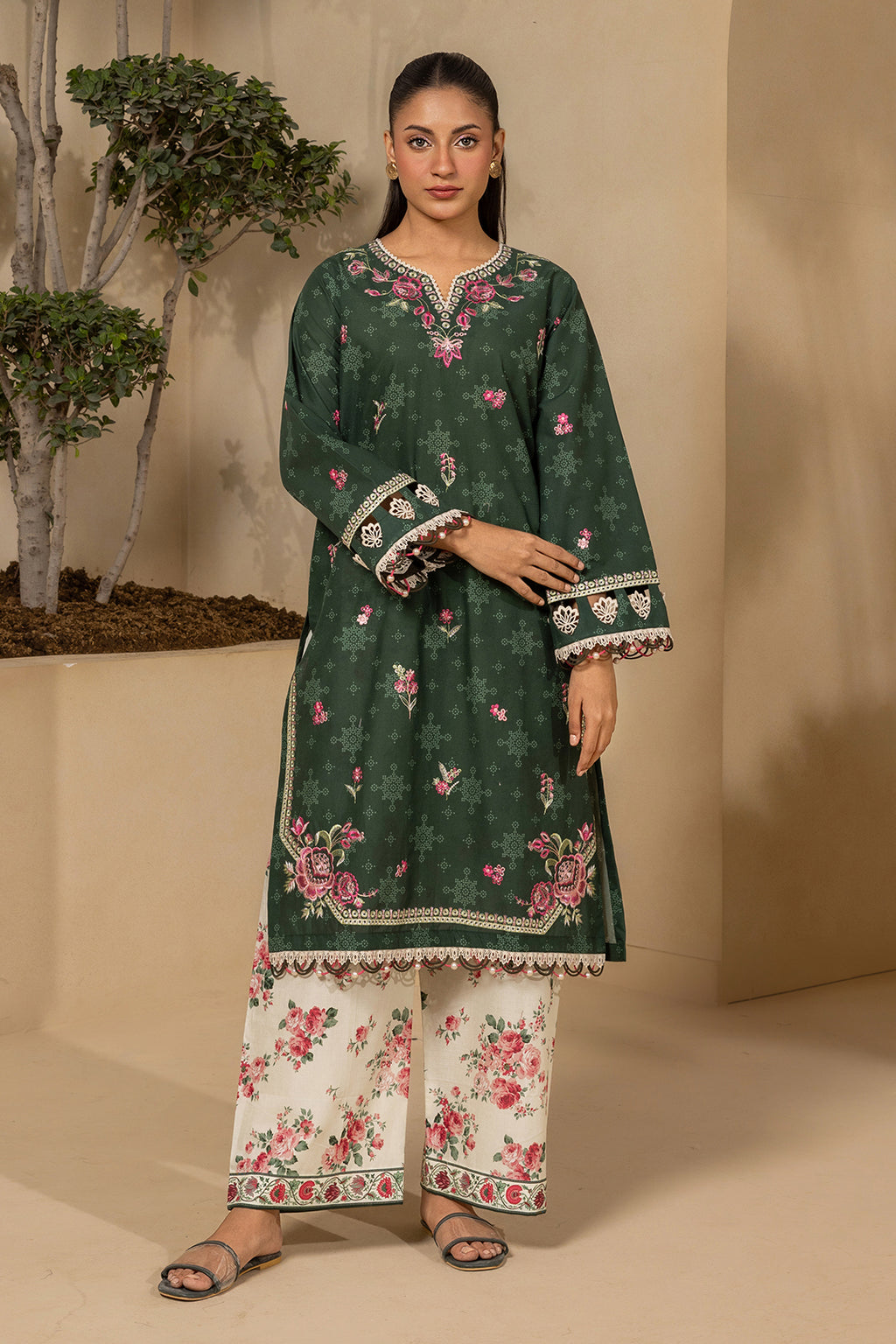 Embroidered Shirt Shalwar - 0604