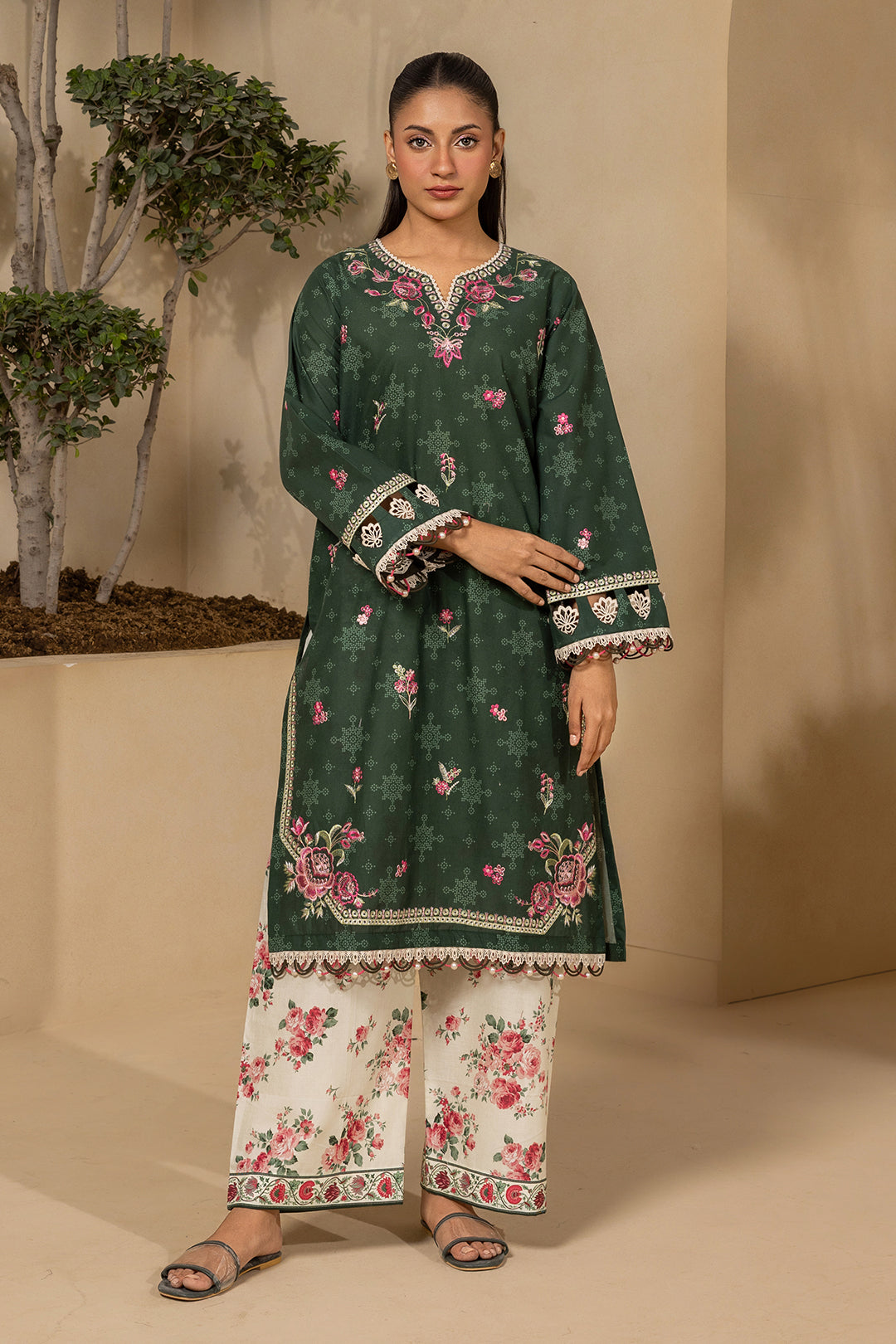 Embroidered Shirt Shalwar - 0604