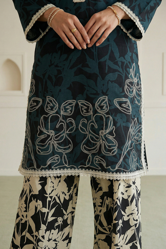 Embroidered Shirt Shalwar - 0671