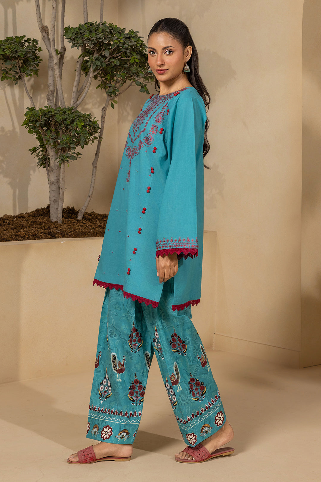 Embroidered Shirt Shalwar - 0672