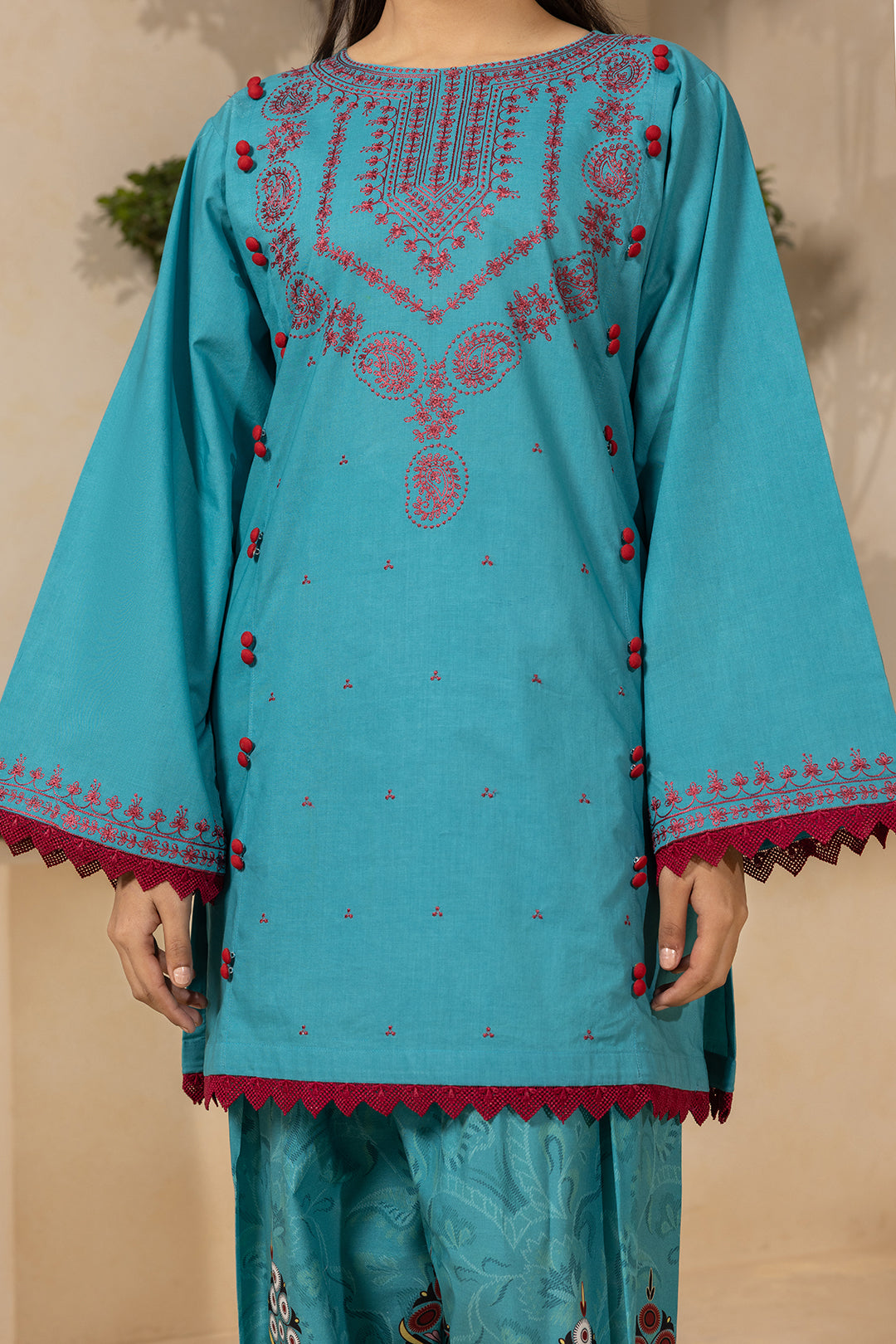 Embroidered Shirt Shalwar - 0672