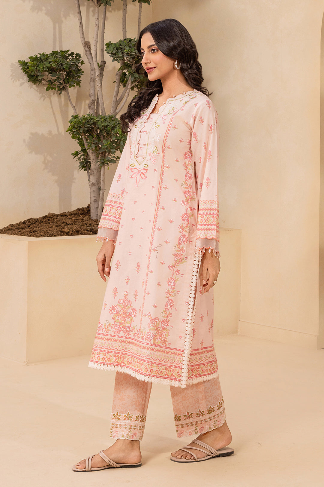 Embroidered Shirt Shalwar - 0674