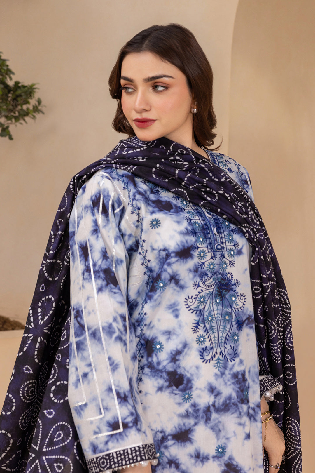 Embroidered Shirt Dupatta - 0740