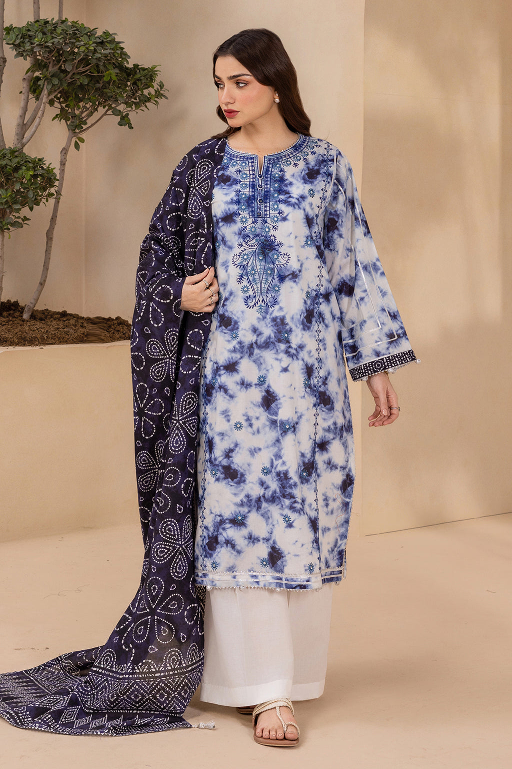 Embroidered Shirt Dupatta - 0740