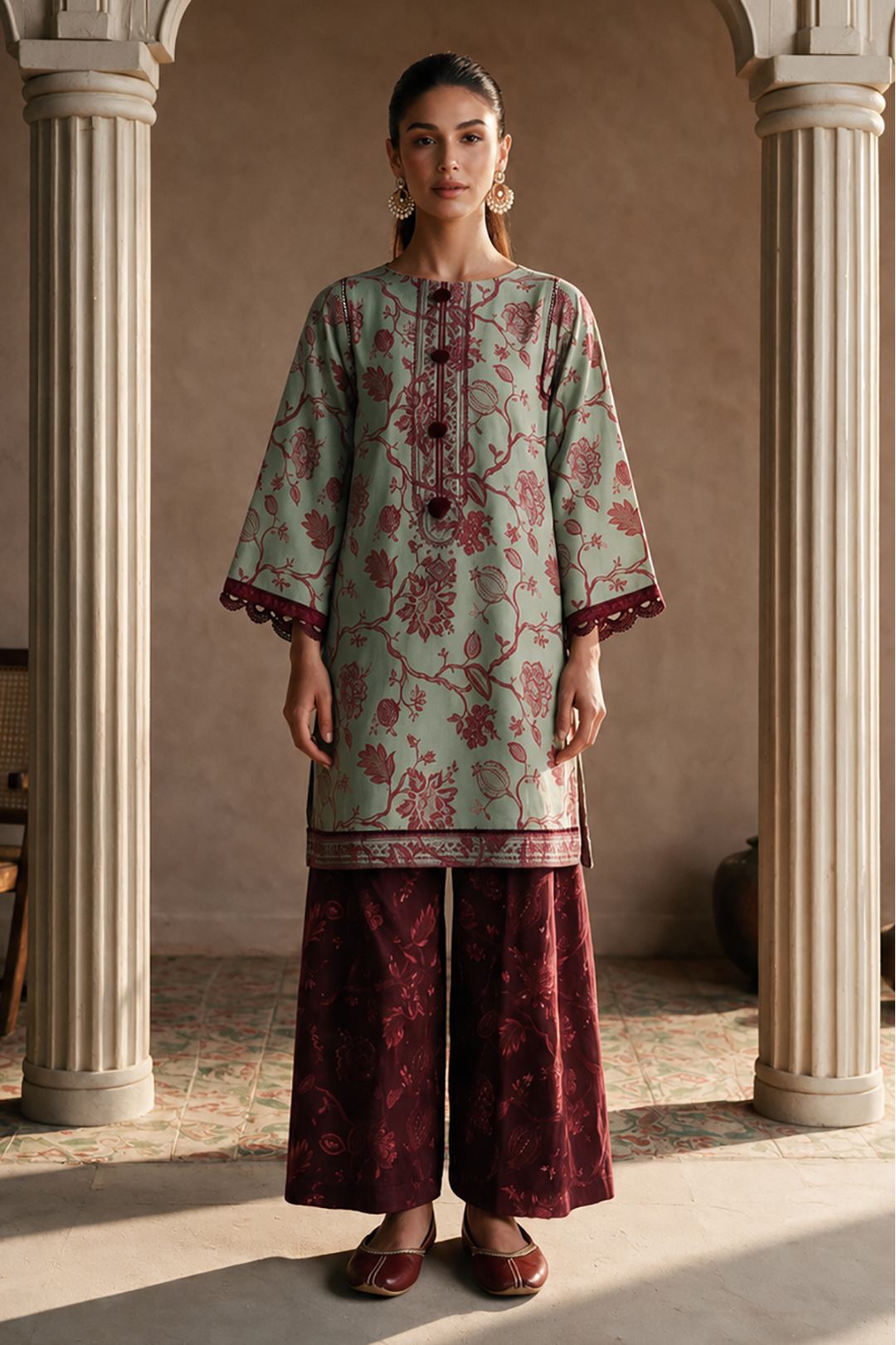 Embroidered Shirt Shalwar - 0741