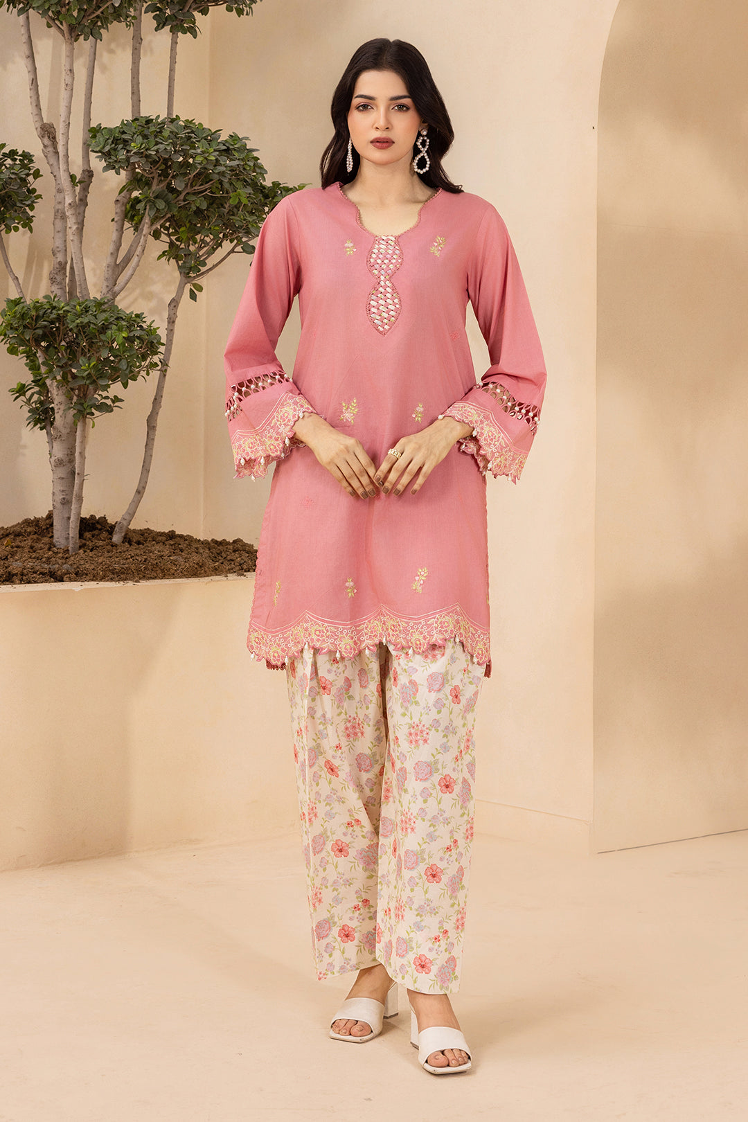 Embroidered Shirt Shalwar - 0742