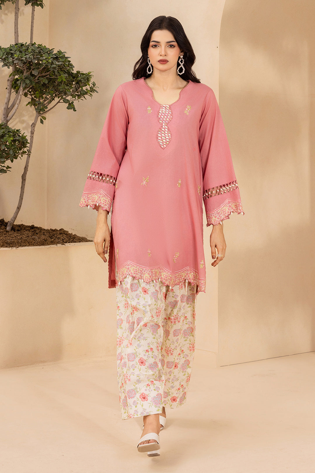 Embroidered Shirt Shalwar - 0742