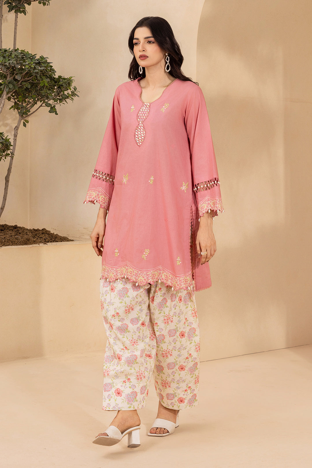 Embroidered Shirt Shalwar - 0742
